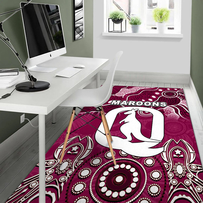 Queensland Maroons Area Rug Aboriginal  LT6