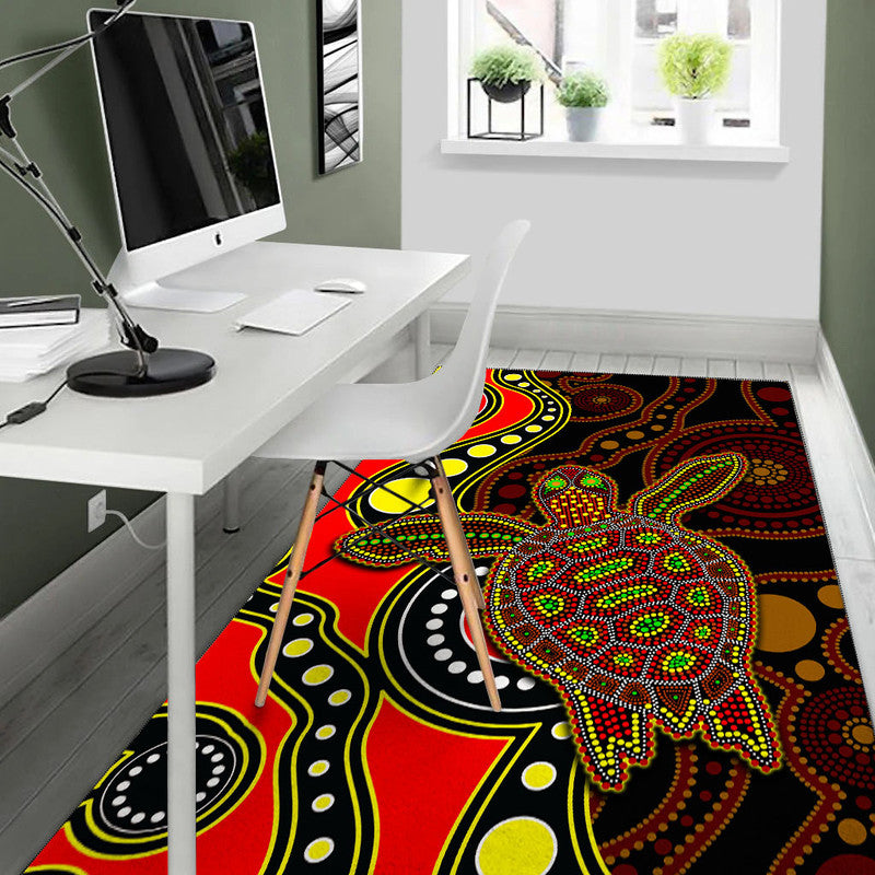 aboriginal-turtle-area-rug-red-style