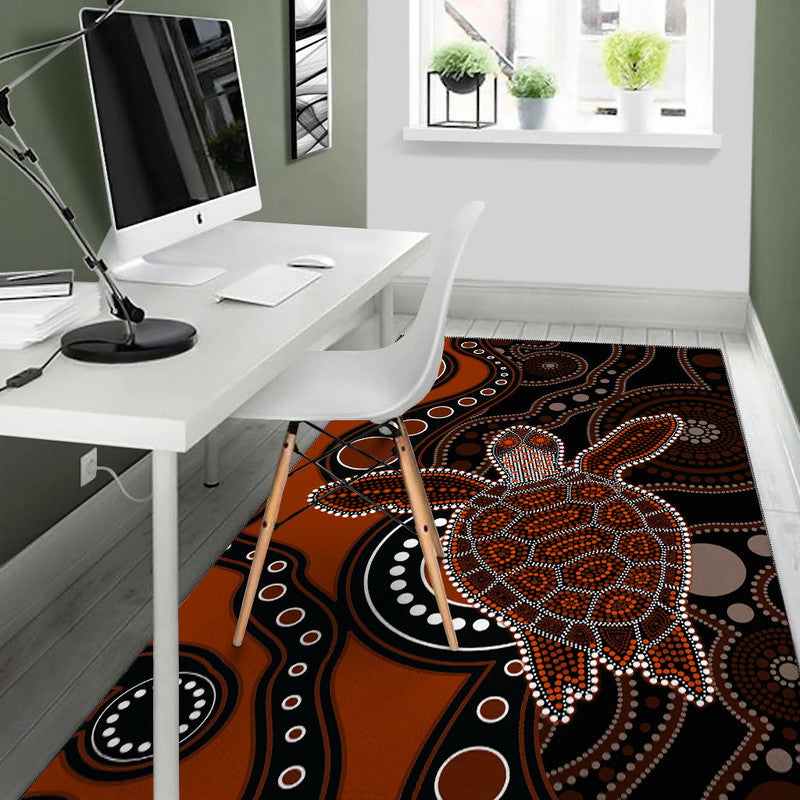 aboriginal-turtle-area-rug-brown-style