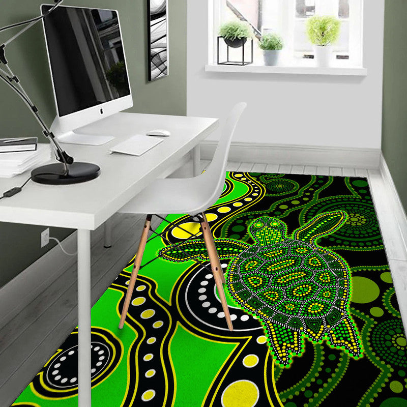 aboriginal-turtle-area-rug-green-style