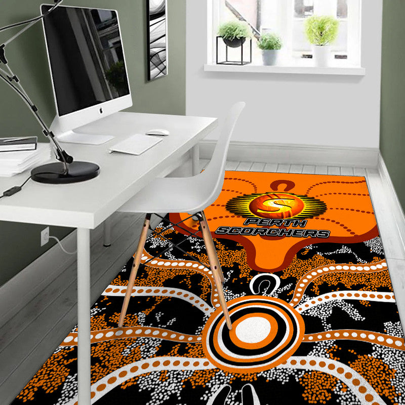 perth-scorchers-area-rug-cricket-dot-aboriginal