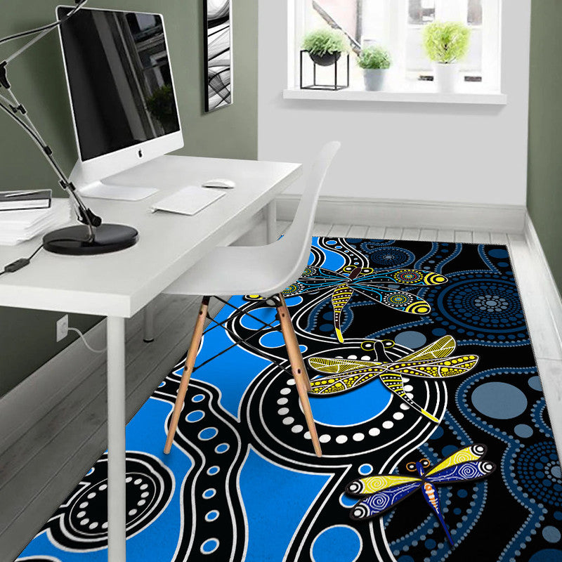 aboriginal-dragonfly-area-rug-blue-style