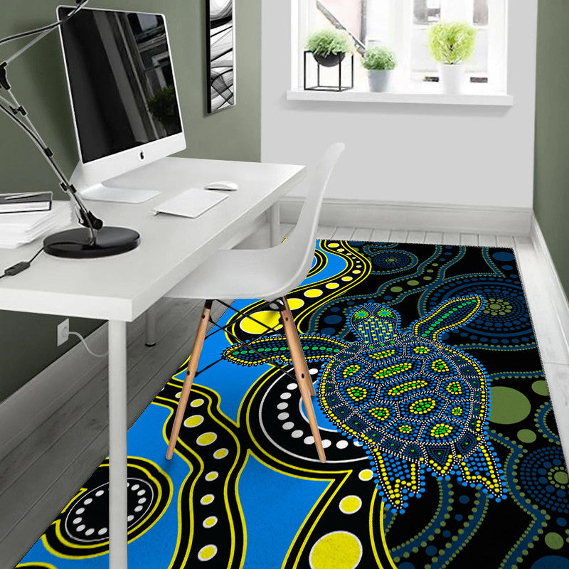 aboriginal-turtle-area-rug-blue-style