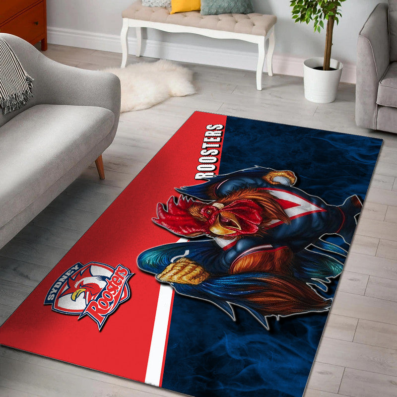 nrl-area-rug-roosters-fire-style