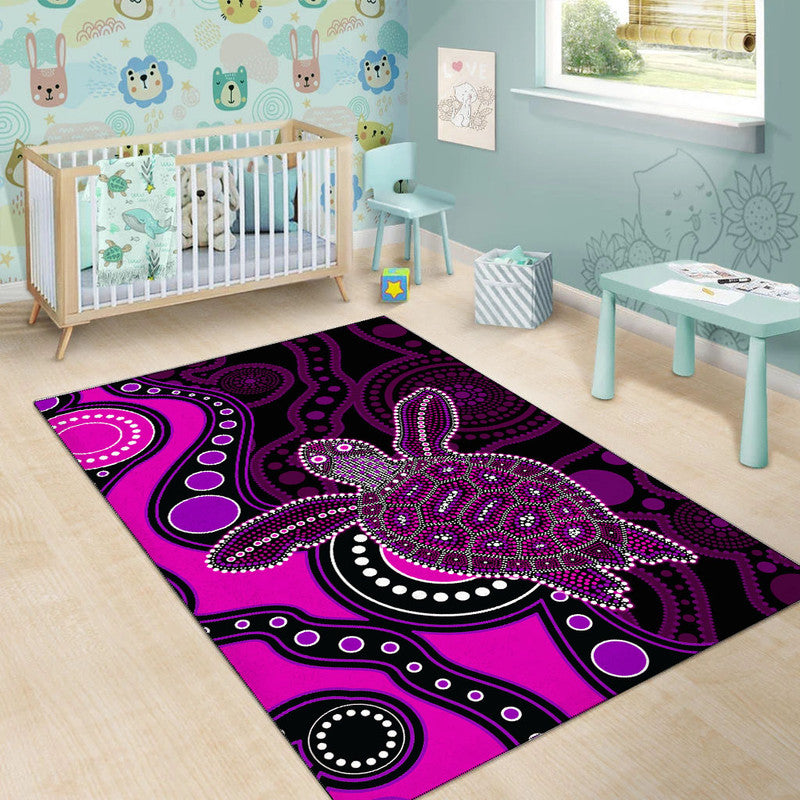 aboriginal-turtle-area-rug-pink-style