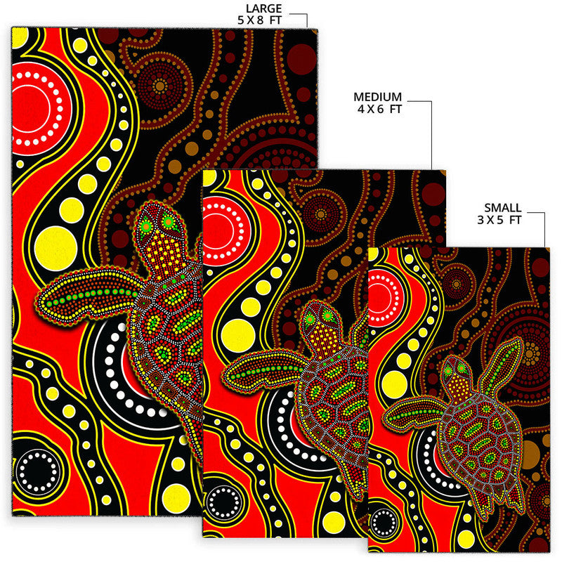 aboriginal-turtle-area-rug-red-style