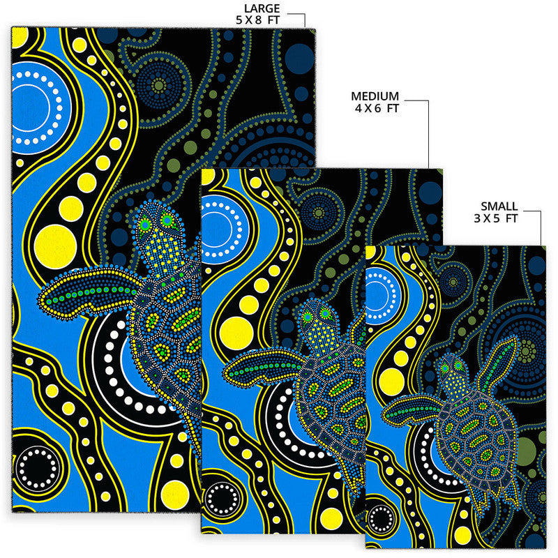 aboriginal-turtle-area-rug-blue-style