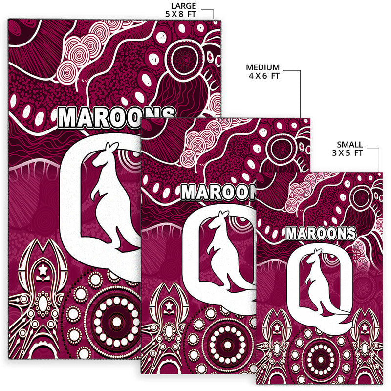 Queensland Maroons Area Rug Aboriginal  LT6