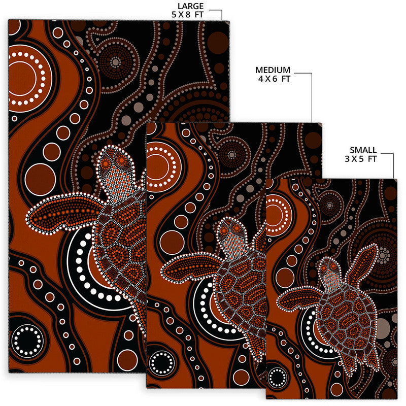 aboriginal-turtle-area-rug-brown-style