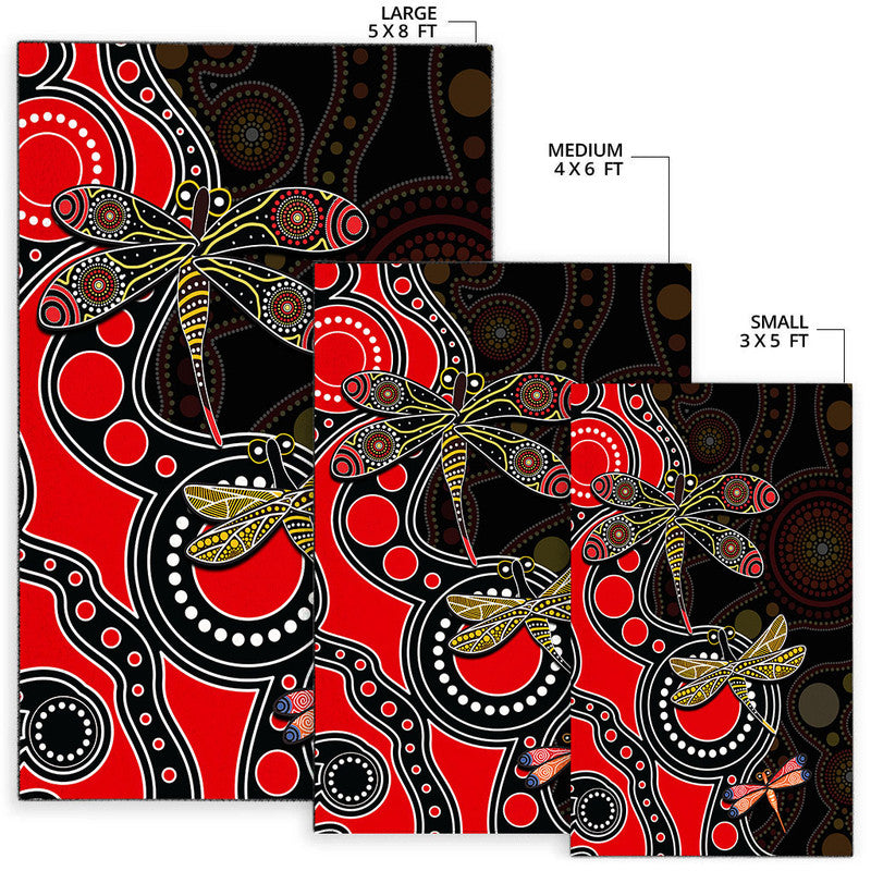 aboriginal-dragonfly-area-rug-red-style