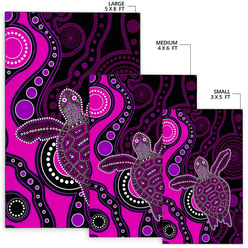 aboriginal-turtle-area-rug-pink-style