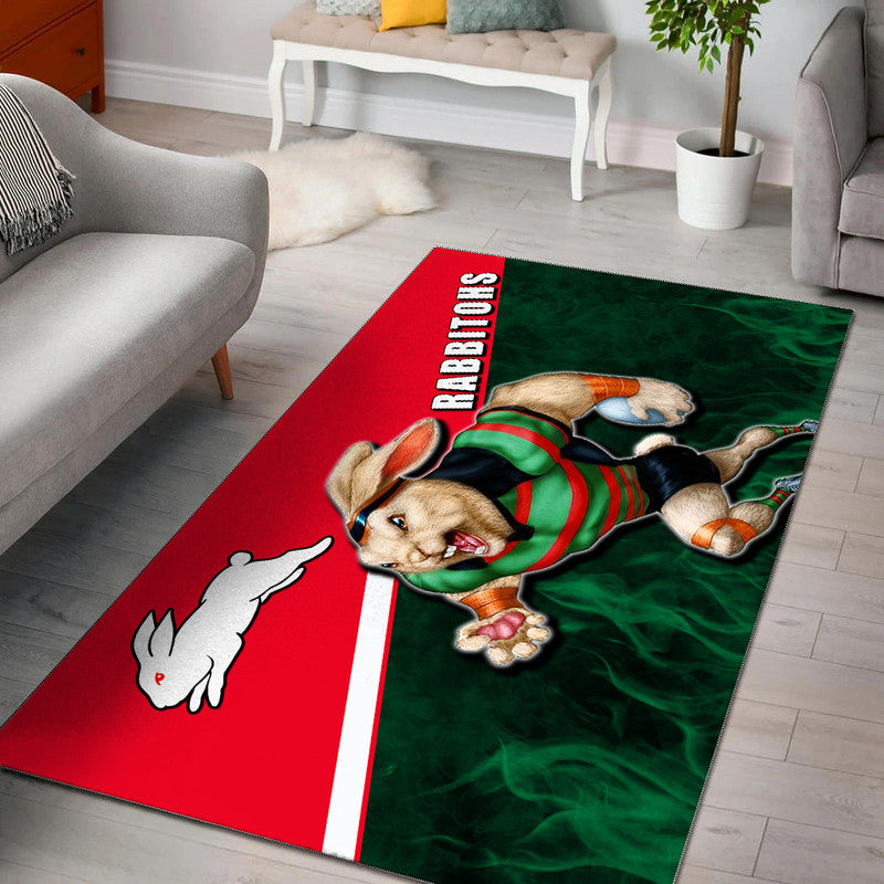 nrl-area-rug-rabbitohs-fire-style