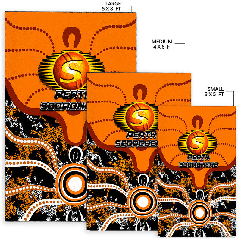 perth-scorchers-area-rug-cricket-dot-aboriginal