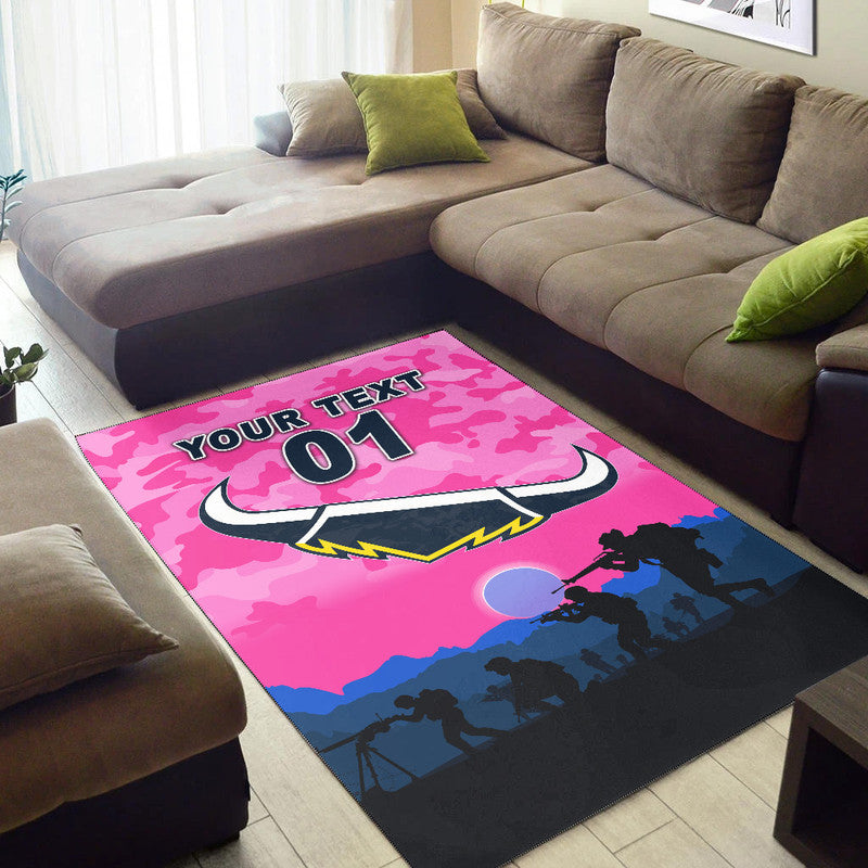 custom-personalised-north-queensland-cowboys-anzac-2022-area-rug-simple-style-pink