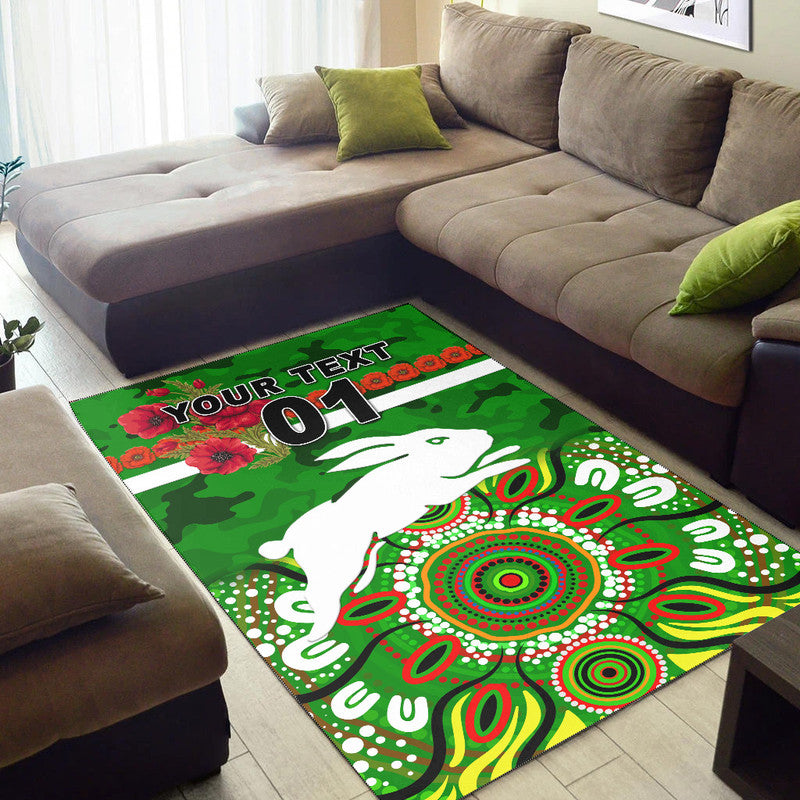 custom-personalised-south-sydney-rabbitohs-anzac-2022-area-rug-indigenous-vibes-green