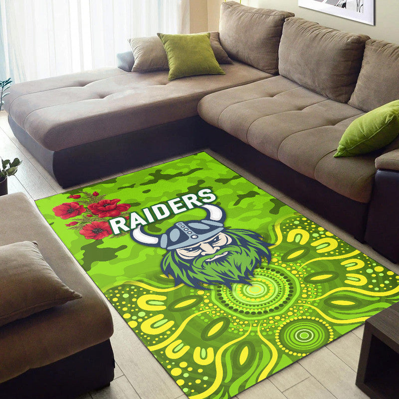 canberra-raiders-anzac-2022-area-rug-indigenous-vibes