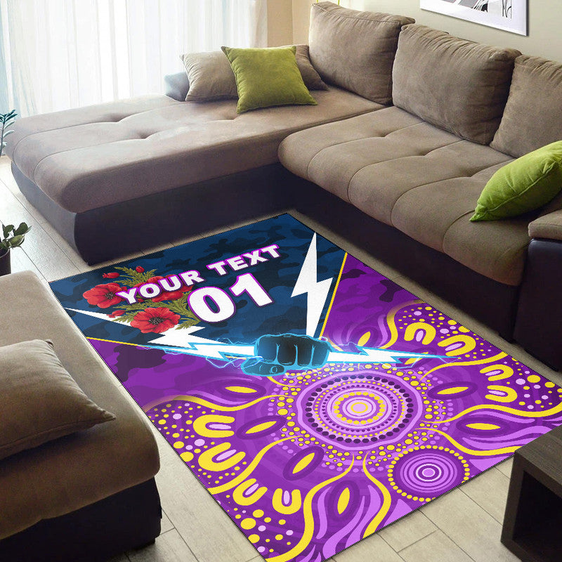 custom-personalised-melbourne-storm-anzac-2022-area-rug-indigenous-vibes