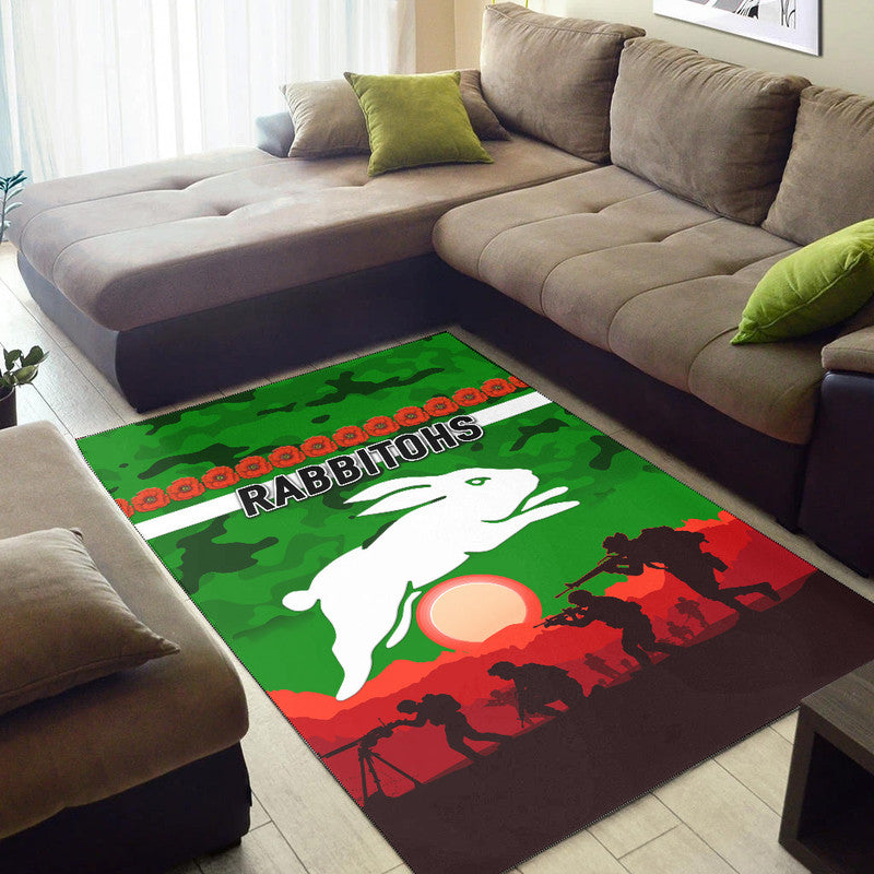 south-sydney-rabbitohs-anzac-2022-area-rug-simple-style-green