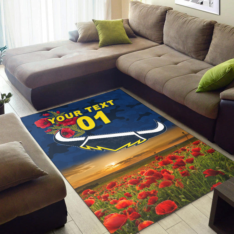 custom-personalised-north-queensland-cowboys-anzac-2022-area-rug-poppy-flowers-vibes-blue