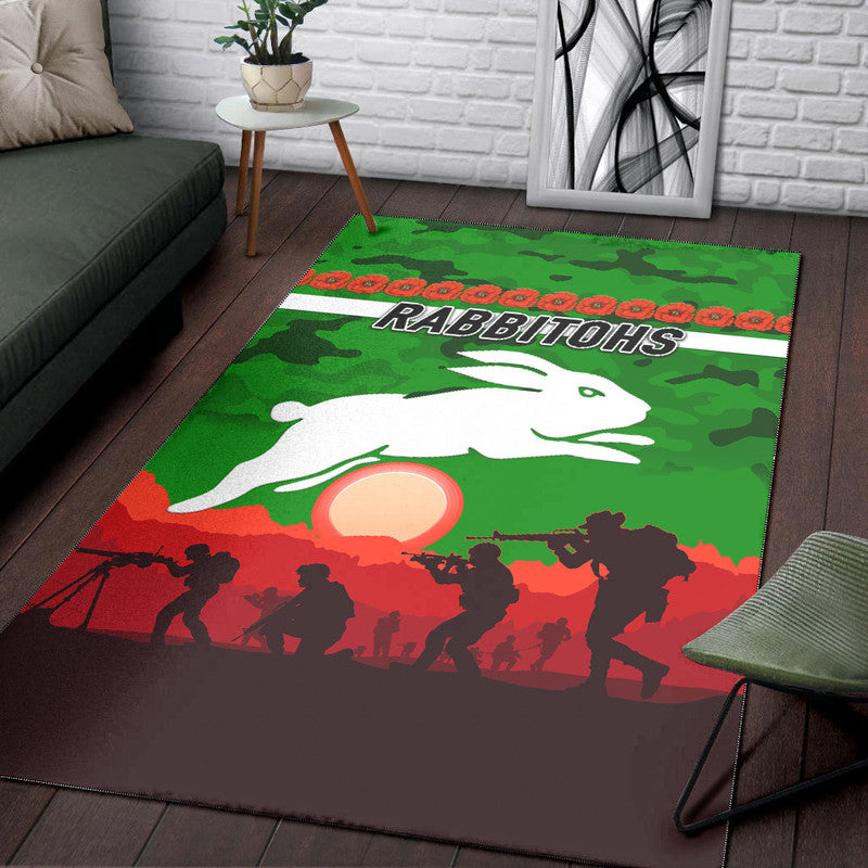 south-sydney-rabbitohs-anzac-2022-area-rug-simple-style-green