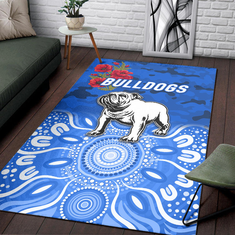 canterbury-bankstown-bulldogs-anzac-2022-area-rug-indigenous-vibes-blue