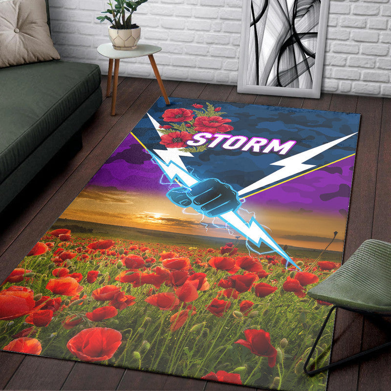 melbourne-storm-anzac-2022-area-rug-poppy-flowers-vibes