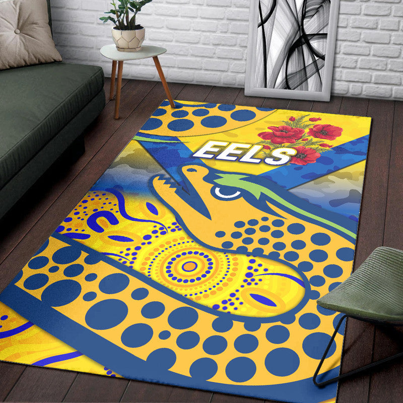 parramatta-eels-anzac-2022-area-rug-indigenous-vibes-gold