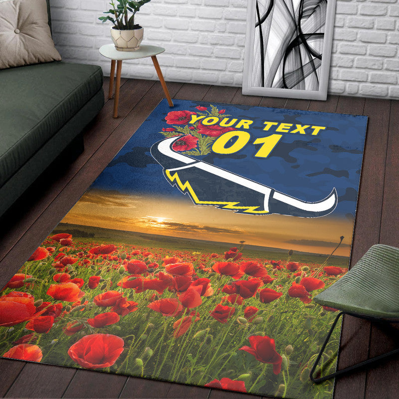 custom-personalised-north-queensland-cowboys-anzac-2022-area-rug-poppy-flowers-vibes-blue