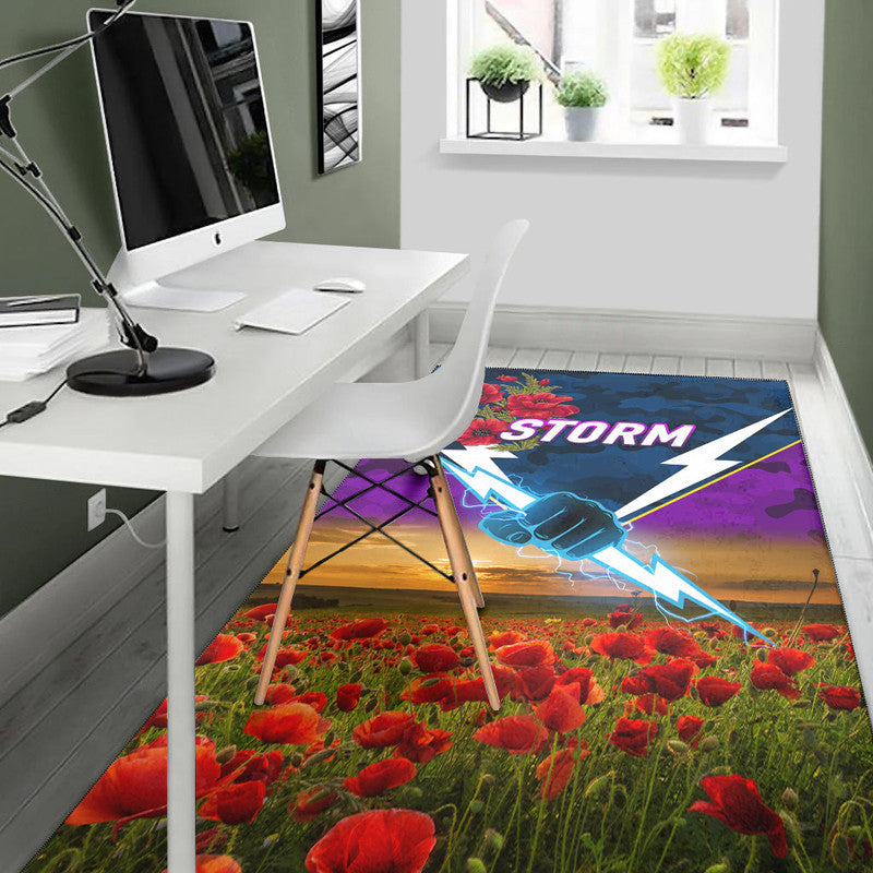 melbourne-storm-anzac-2022-area-rug-poppy-flowers-vibes