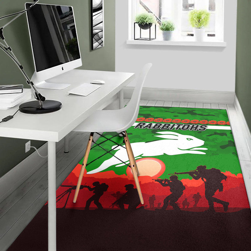 south-sydney-rabbitohs-anzac-2022-area-rug-simple-style-green