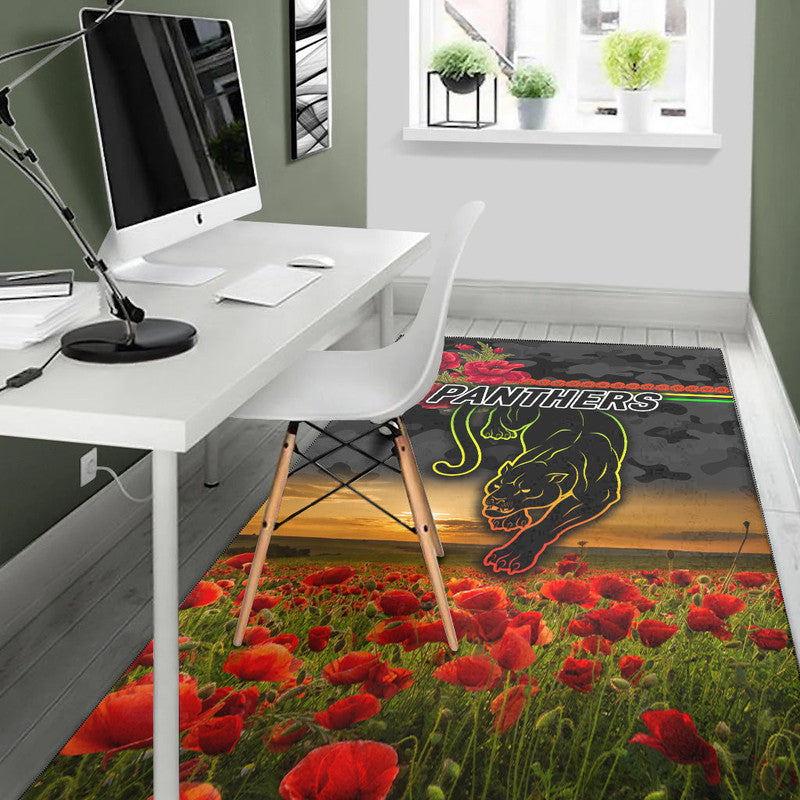 penrith-panthers-anzac-2022-area-rug-poppy-flowers-vibes-black