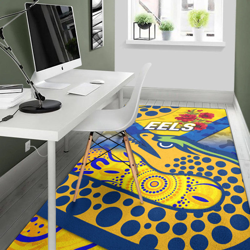 parramatta-eels-anzac-2022-area-rug-indigenous-vibes-gold