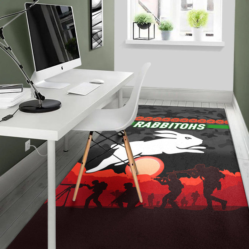 south-sydney-rabbitohs-anzac-2022-area-rug-simple-style-black