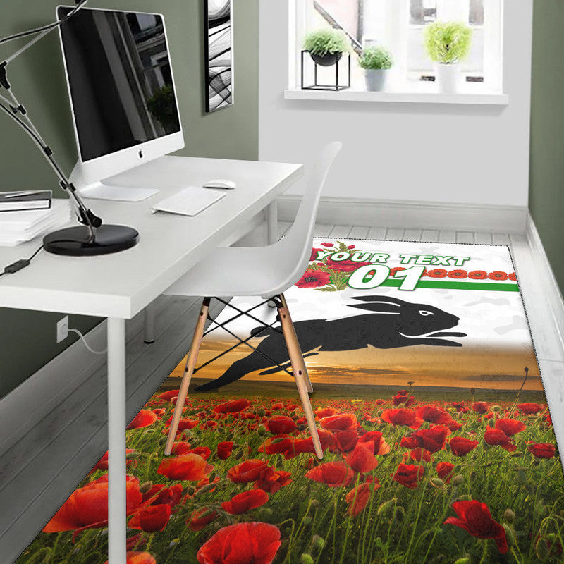 custom-personalised-south-sydney-rabbitohs-anzac-2022-area-rug-poppy-flowers-vibes-white