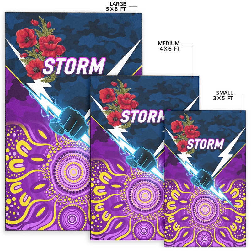 melbourne-storm-anzac-2022-area-rug-indigenous-vibes