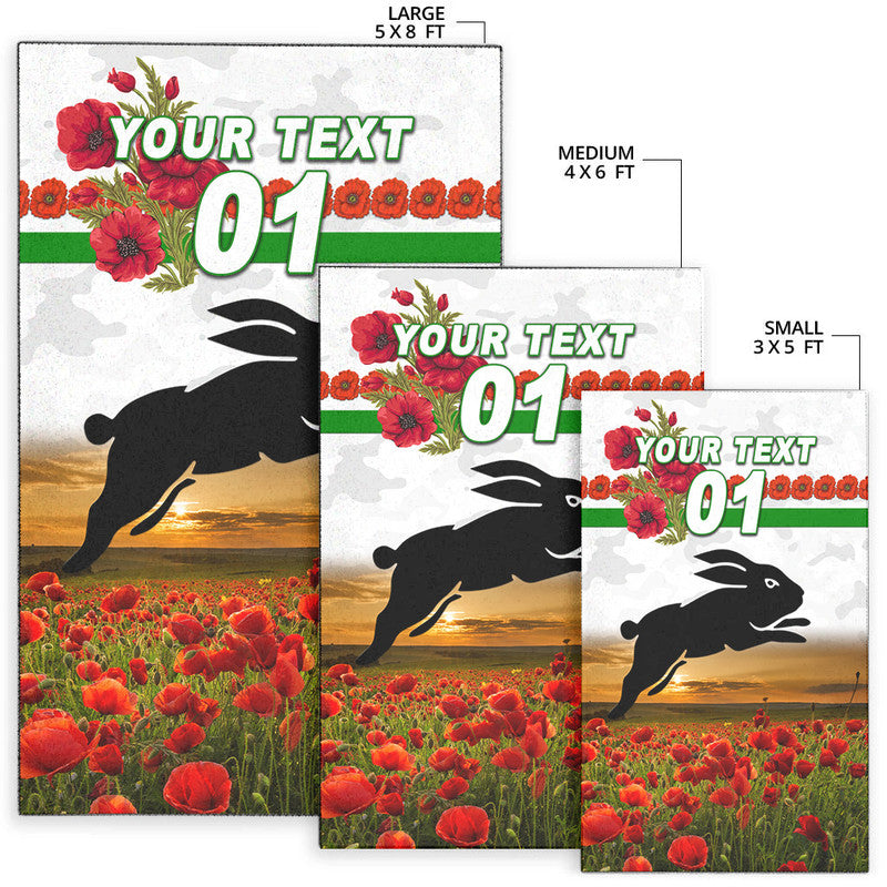 custom-personalised-south-sydney-rabbitohs-anzac-2022-area-rug-poppy-flowers-vibes-white