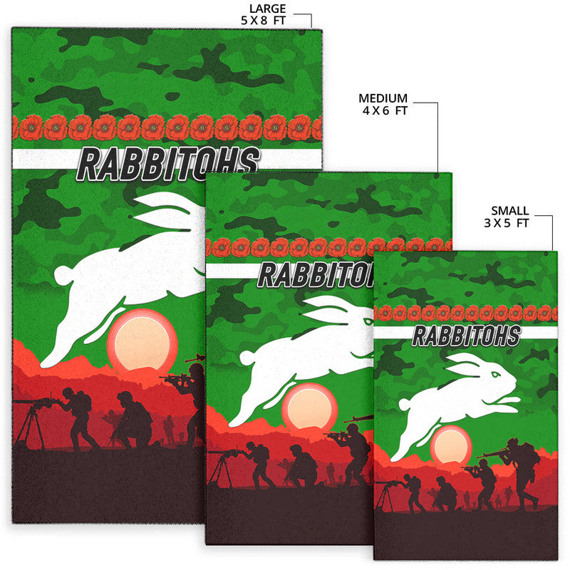 south-sydney-rabbitohs-anzac-2022-area-rug-simple-style-green