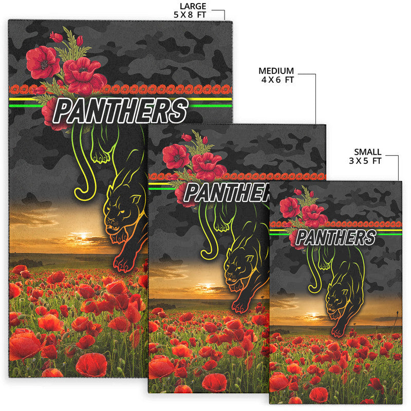 penrith-panthers-anzac-2022-area-rug-poppy-flowers-vibes-black