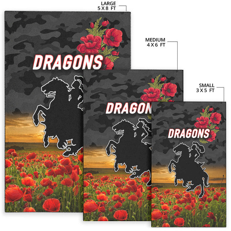 st-george-illawarra-dragons-anzac-2022-area-rug-poppy-flowers-vibes-black