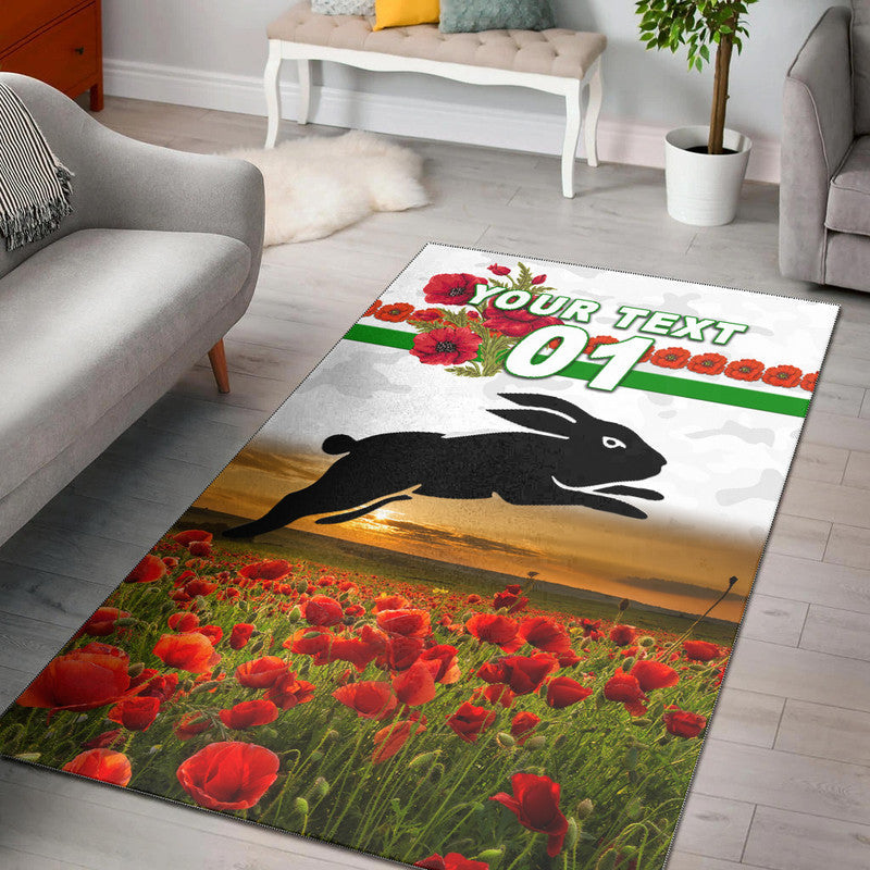 custom-personalised-south-sydney-rabbitohs-anzac-2022-area-rug-poppy-flowers-vibes-white