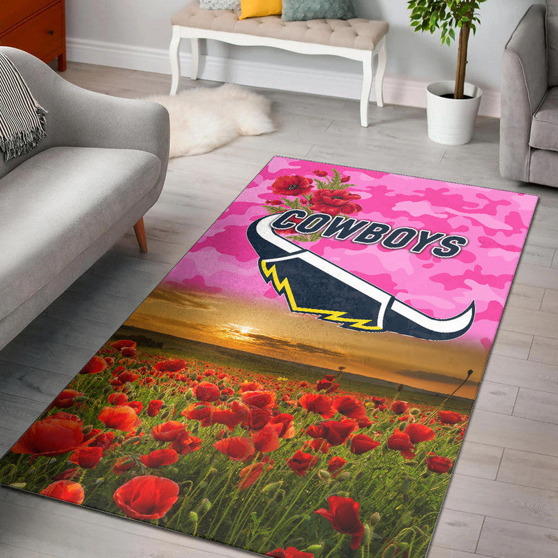 north-queensland-cowboys-anzac-2022-area-rug-poppy-flowers-vibes-pink