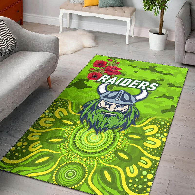 canberra-raiders-anzac-2022-area-rug-indigenous-vibes