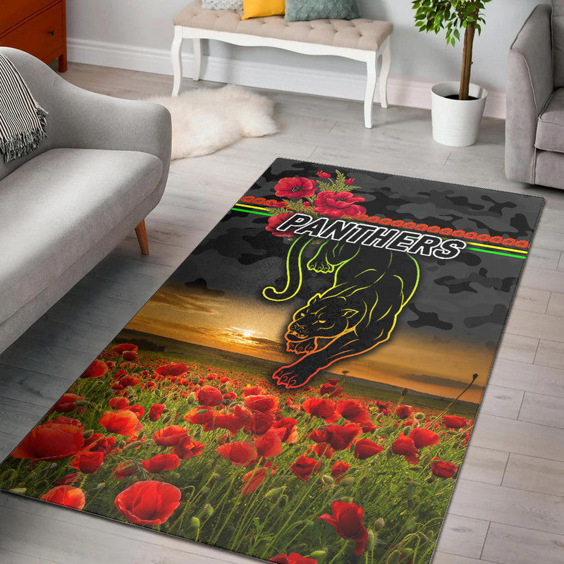 penrith-panthers-anzac-2022-area-rug-poppy-flowers-vibes-black