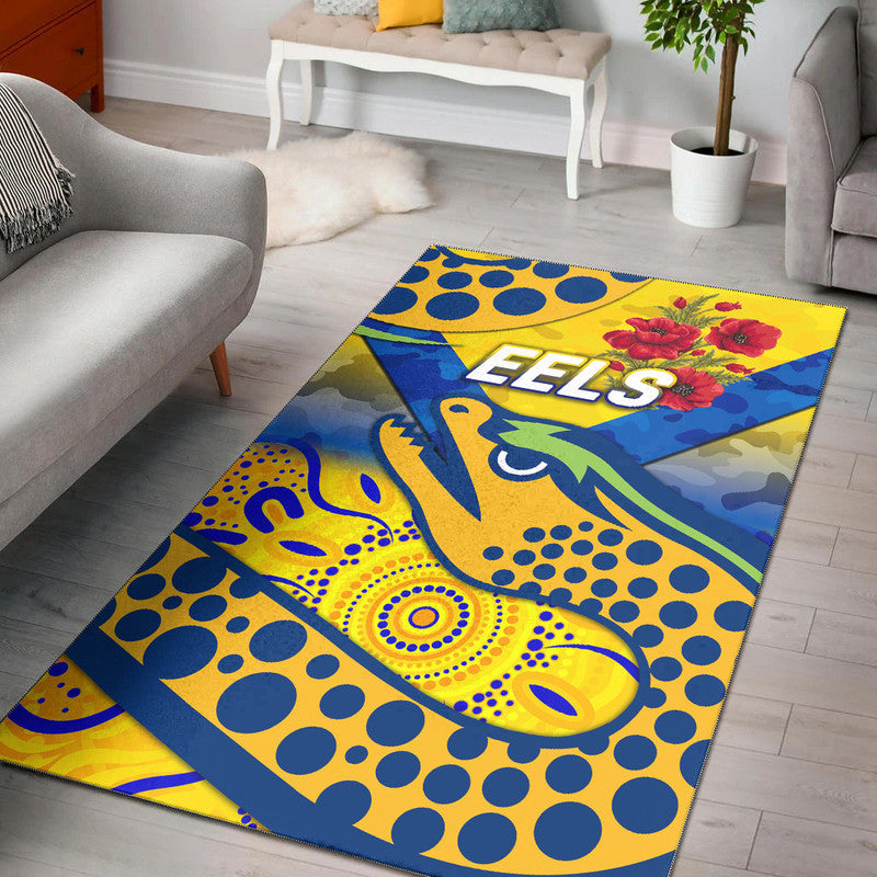 parramatta-eels-anzac-2022-area-rug-indigenous-vibes-gold