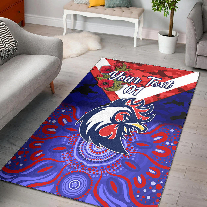 custom-personalised-sydney-roosters-anzac-2022-area-rug-indigenous-vibes-blue