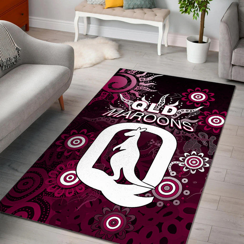 QLD Maroons Area Rug Aboriginal  LT6