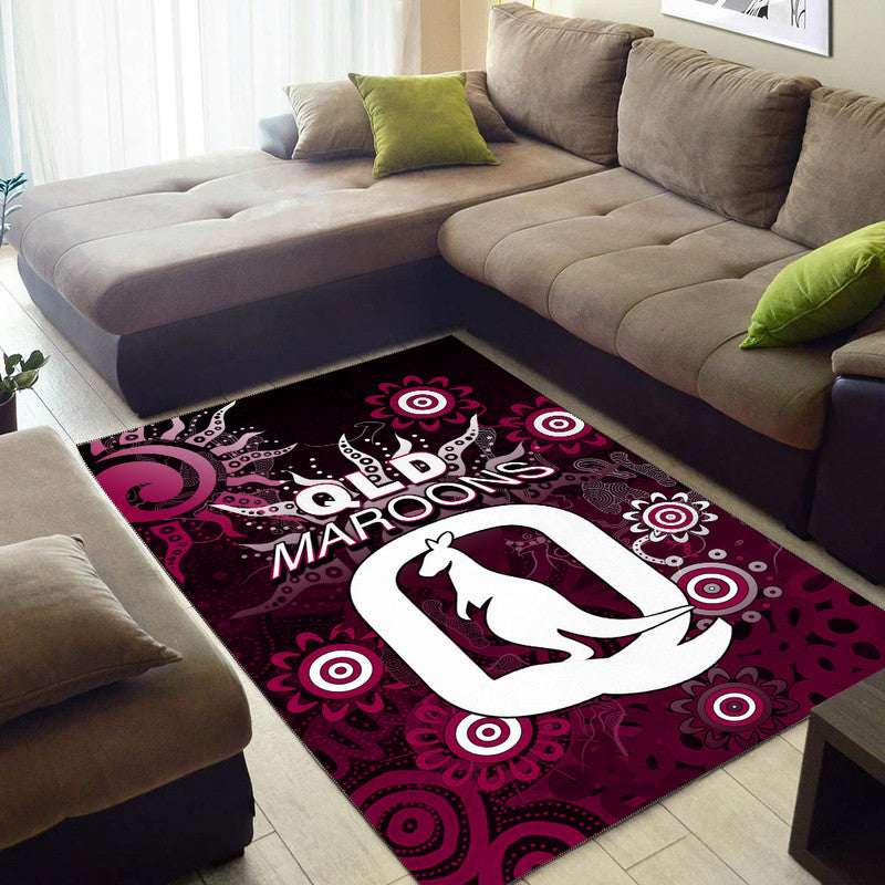 QLD Maroons Area Rug Aboriginal  LT6