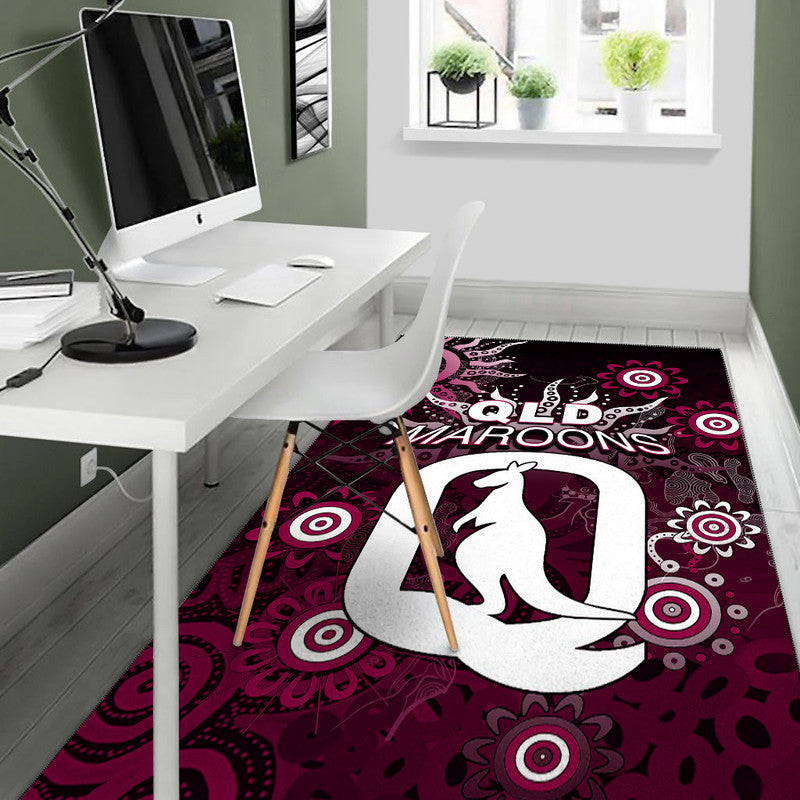 QLD Maroons Area Rug Aboriginal  LT6