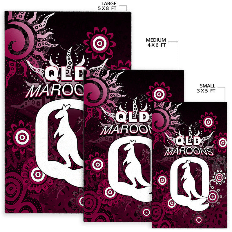 QLD Maroons Area Rug Aboriginal  LT6