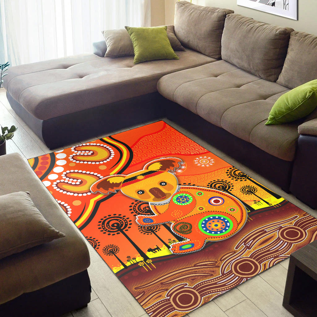 aboriginal-art-koala-area-rug-indigenous-unique-vibes-orange